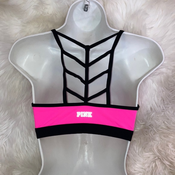 PINK VS Ultimate Sports Bra Bralette Strappy Back Cage Top S - Picture 8 of 8